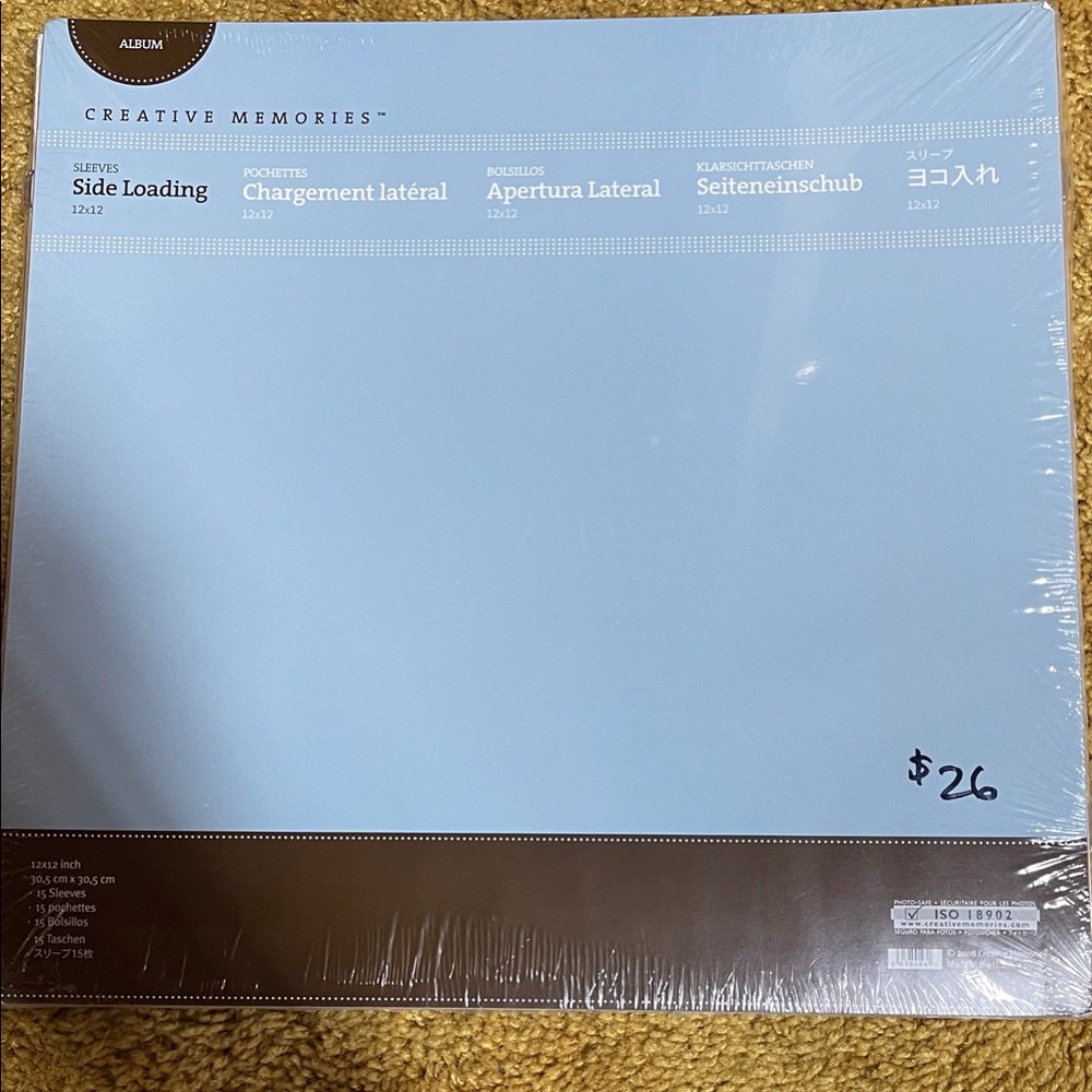 Creative Memories 12x12 side loading sleeves.